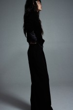 Wide-leg Twill Pants