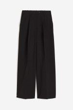 Wide-leg Twill Pants