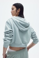 Short Hooded Sweatshirt Jacket