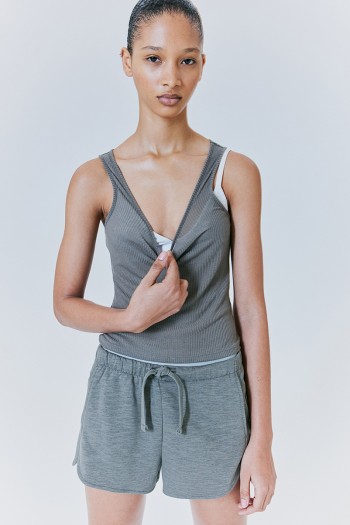 Sheer Ribbed Tank Top