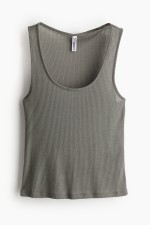 Sheer Ribbed Tank Top