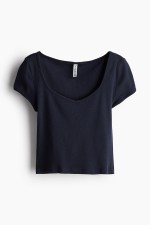 Ribbed Top with Sweetheart Neckline