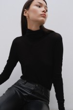 Wool Turtleneck Top